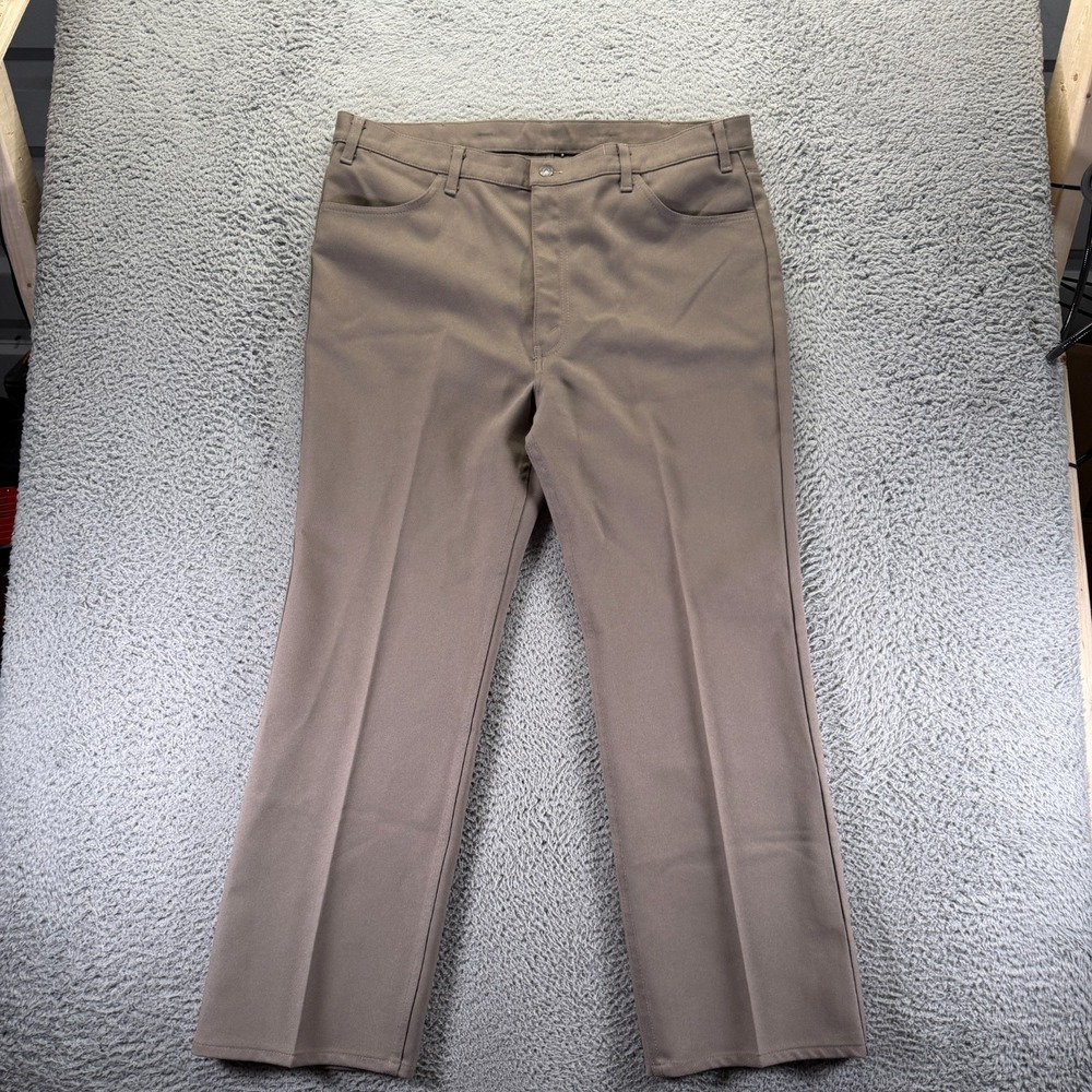Vintage Levi's 520 Black Tab Pant Men's 42x30 Brown Chino Bootcut Business USA